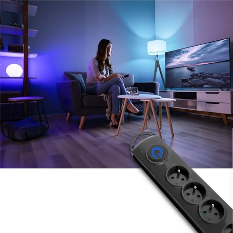 Listwa zasilająca Qoltec 50112 (3m; kolor czarny) Listwa zasilająca Qoltec 50112 (3m; kolor czarny)