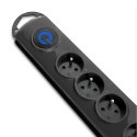 Listwa zasilająca Qoltec 50112 (3m; kolor czarny)