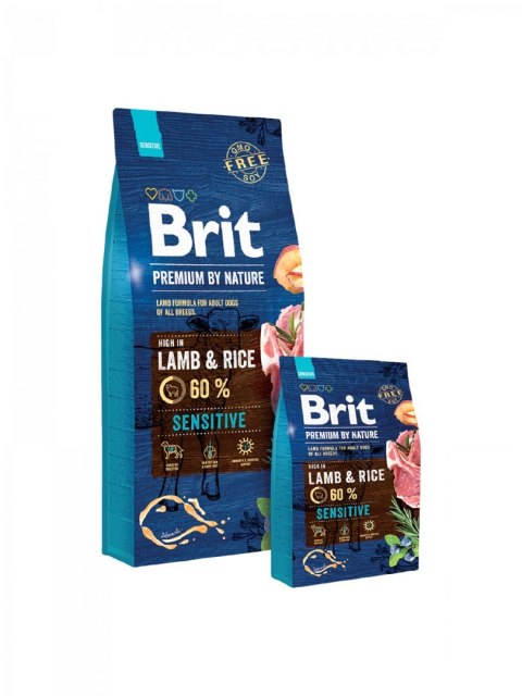 BRIT PREMIUM BY NATURE Sensitive Lamb & Rice 15kg (WYPRZEDAŻ) BRIT PREMIUM BY NATURE Sensitive Lamb & Rice 15kg (WYPRZEDAŻ)