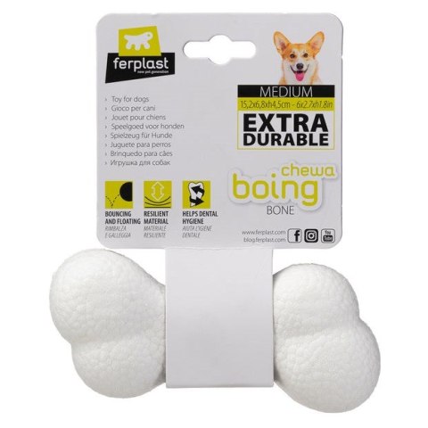 FERPLAST Chewa Boing Bone M White zabawka dla psa FERPLAST Chewa Boing Bone M White zabawka dla psa