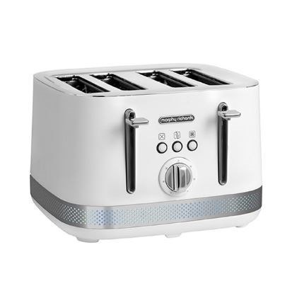 Toster Morphy Richards Illumination biały 4 kromki Toster Morphy Richards Illumination biały 4 kromki