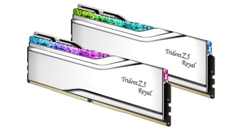 G.SKILL TRIDENT Z5 ROYAL RGB DDR5 2X32GB 6400MHZ CL32 XMP3 SILVER F5-6400J3239G32GX2-TR5S G.SKILL TRIDENT Z5 ROYAL RGB DDR5 2X32GB 6400MHZ CL32 XMP3 SILVER F5-6400J3239G32GX2-TR5S