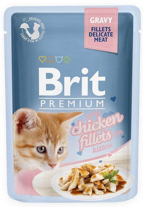 BRIT Premium Kitten Chicken Fillets - mokra karma dla kota - 85 g BRIT Premium Kitten Chicken Fillets - mokra karma dla kota - 85 g