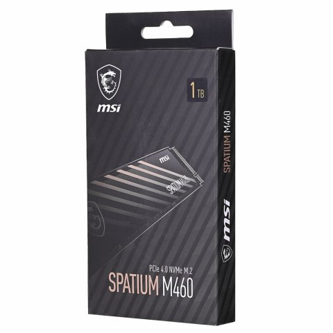 Dysk SSD MSI SPATIUM M460 1TB PCIe Gen4x4 NVMe M.2 2280 3D NAND Dysk SSD MSI SPATIUM M460 1TB PCIe Gen4x4 NVMe M.2 2280 3D NAND