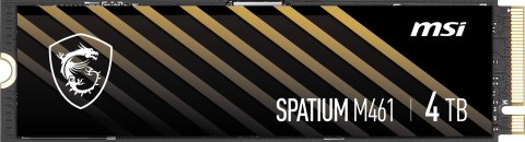 Dysk SSD MSI SPATIUM M461 4TB PCIe 4.0 NVMe M.2 2280 Dysk SSD MSI SPATIUM M461 4TB PCIe 4.0 NVMe M.2 2280