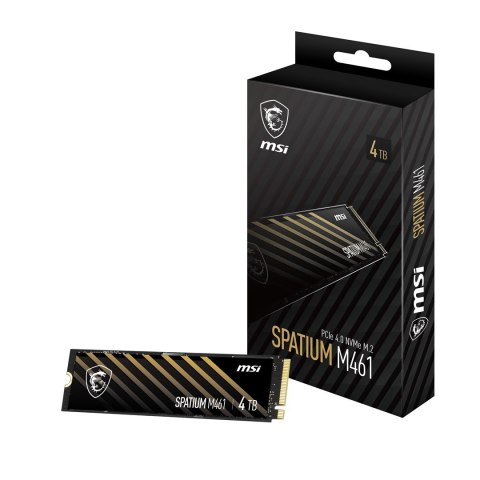 Dysk SSD MSI SPATIUM M461 4TB PCIe 4.0 NVMe M.2 2280 Dysk SSD MSI SPATIUM M461 4TB PCIe 4.0 NVMe M.2 2280