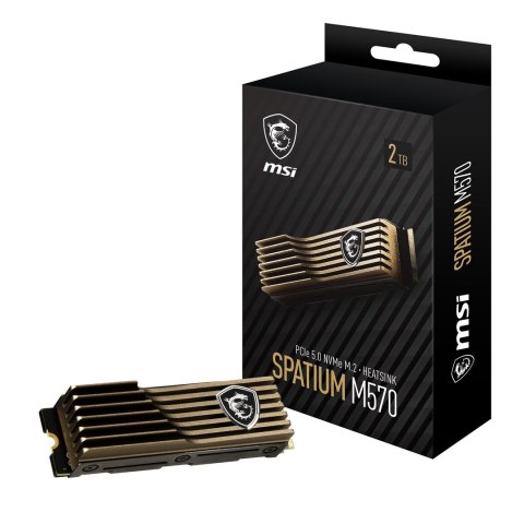 Dysk SSD MSI SPATIUM M570 2TB PCIe 5.0 NVMe M.2 2280 3D NAND HS Dysk SSD MSI SPATIUM M570 2TB PCIe 5.0 NVMe M.2 2280 3D NAND HS