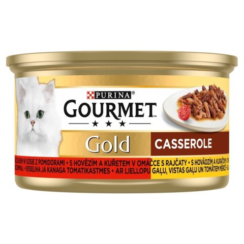 GOURMET GOLD Wołowina z kurczakiem w sosie pomidorowym 85g GOURMET GOLD Wołowina z kurczakiem w sosie pomidorowym 85g