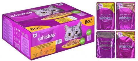 WHISKAS Drobiowa uczta w galaretce - mokra karma dla kota - 80x85 g WHISKAS Drobiowa uczta w galaretce - mokra karma dla kota - 80x85 g