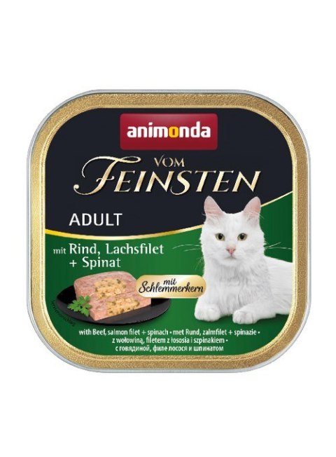 ANIMONDA Vom Feinsten Classic Cat wołowina, łosoś szpinak - mokra karma dla kota - 100g ANIMONDA Vom Feinsten Classic Cat wołowina, łosoś szpinak - mokra karma dla kota - 100g