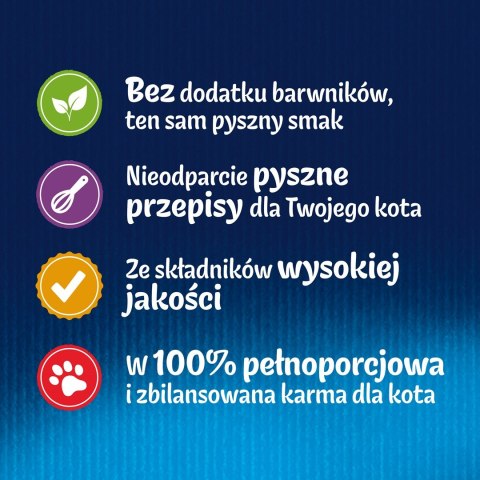 FELIX Fantastic Łosoś w galaretce + Gładzica w galaretce - saszetki dla kota - 4x85g FELIX Fantastic Łosoś w galaretce + Gładzica w galaretce - saszetki dla kota - 4x85g