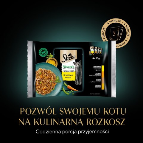 SHEBA Nature's Collection drób - mokra karma dla kota - saszetki w sosie - 4x85 g SHEBA Nature's Collection drób - mokra karma dla kota - saszetki w sosie - 4x85 g