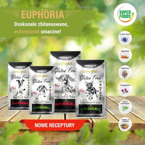 BIOFEED Euphoria G-F psy MID&MAXI wołowina 12kg BIOFEED Euphoria G-F psy MID&MAXI wołowina 12kg