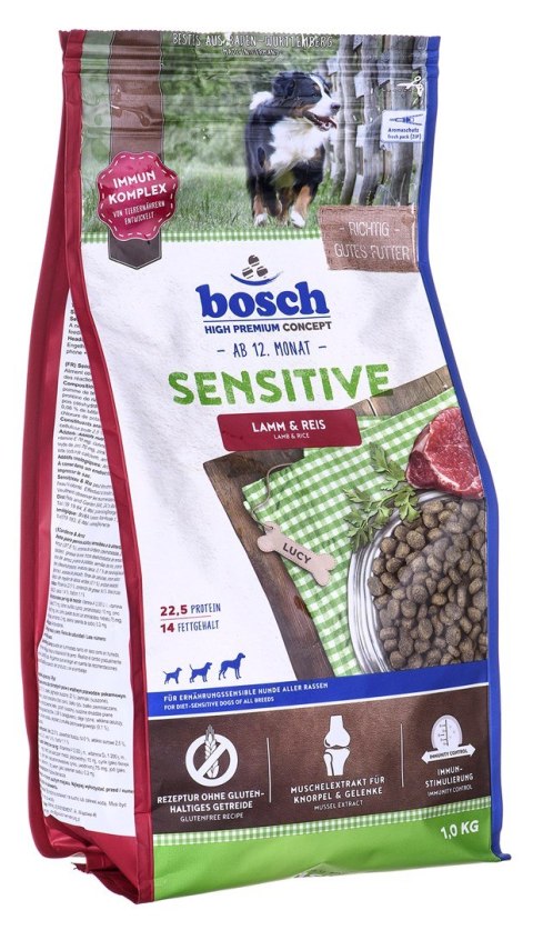 BOSCH Sensitive Lamb & Rice - karma dla psów z wrażliwym żołądkiem z jagnięciną i ryżem 1kg BOSCH Sensitive Lamb & Rice - karma dla psów z wrażliwym żołądkiem z jagnięciną i ryżem 1kg