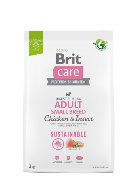 BRIT Care Sustainable Adult Small Breed Chicken & Insect - sucha karma dla psa - 3 kg BRIT Care Sustainable Adult Small Breed Chicken & Insect - sucha karma dla psa - 3 kg