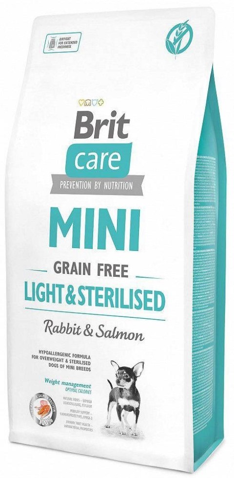 Brit Care Mini Grain Free Light&Sterilised - sucha karma dla psów dorosłych małych ras z nadwagą i po sterylizacji - 2 kg Brit Care Mini Grain Free Light&Sterilised - sucha karma dla psów dorosłych małych ras z nadwagą i po sterylizacji - 2 kg