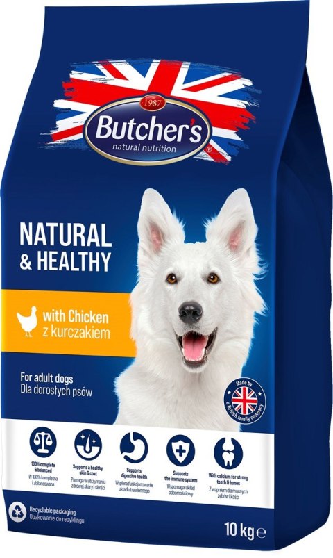Butcher's Natural&Healthy z kurczakiem - sucha karma dla psa - 10 kg Butcher's Natural&Healthy z kurczakiem - sucha karma dla psa - 10 kg