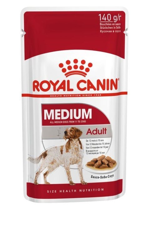 ROYAL CANIN SHN Medium Adult w sosie - mokra karma dla psa dorosłego - 10x140 g ROYAL CANIN SHN Medium Adult w sosie - mokra karma dla psa dorosłego - 10x140 g