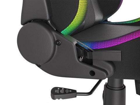 Fotel gamingowy NATEC Genesis Trit 600 RGB NFG-1577 (kolor czarny) (WYPRZEDAŻ) Fotel gamingowy NATEC Genesis Trit 600 RGB NFG-1577 (kolor czarny) (WYPRZEDAŻ)