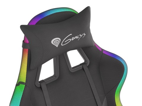 Fotel gamingowy NATEC Genesis Trit 600 RGB NFG-1577 (kolor czarny) (WYPRZEDAŻ) Fotel gamingowy NATEC Genesis Trit 600 RGB NFG-1577 (kolor czarny) (WYPRZEDAŻ)