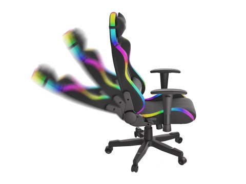 Fotel gamingowy NATEC Genesis Trit 600 RGB NFG-1577 (kolor czarny) (WYPRZEDAŻ) Fotel gamingowy NATEC Genesis Trit 600 RGB NFG-1577 (kolor czarny) (WYPRZEDAŻ)
