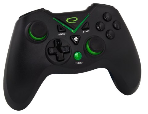 Gamepad bezprzewodowy Esperanza EGG112K (PC, PS3, Xbox One; kolor czarny, kolor zielony) Gamepad bezprzewodowy Esperanza EGG112K (PC, PS3, Xbox One; kolor czarny, kolor zielony)