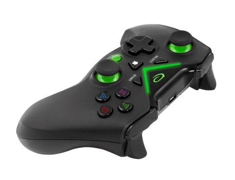Gamepad bezprzewodowy Esperanza EGG112K (PC, PS3, Xbox One; kolor czarny, kolor zielony) Gamepad bezprzewodowy Esperanza EGG112K (PC, PS3, Xbox One; kolor czarny, kolor zielony)