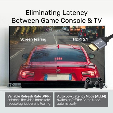 UNITEK KABEL HDMI 2.1, 8K 60HZ, 4K 120HZ, 5M,C140W UNITEK KABEL HDMI 2.1, 8K 60HZ, 4K 120HZ, 5M,C140W