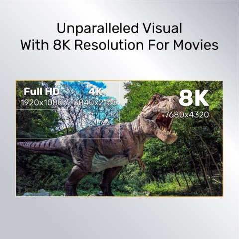 UNITEK KABEL HDMI 2.1, 8K 60HZ, 4K 120HZ, 5M,C140W UNITEK KABEL HDMI 2.1, 8K 60HZ, 4K 120HZ, 5M,C140W