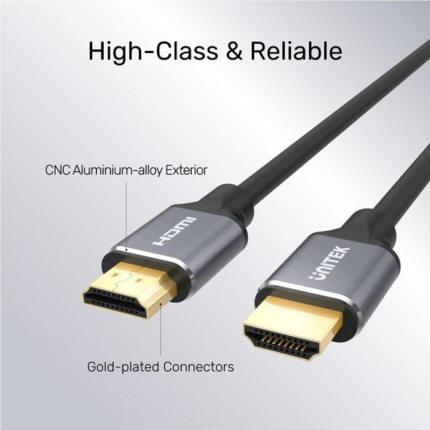 UNITEK KABEL HDMI 2.1, 8K 60HZ, 4K 120HZ, 5M,C140W UNITEK KABEL HDMI 2.1, 8K 60HZ, 4K 120HZ, 5M,C140W