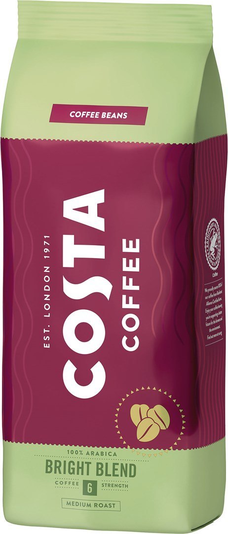 Costa Coffee Bright Blend kawa ziarnista 1kg Costa Coffee Bright Blend kawa ziarnista 1kg