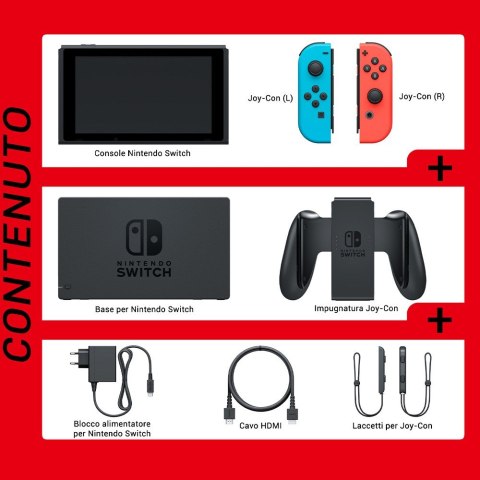 NINTENDO Switch 1.1 Neon Blue/Neon Red (WYPRZEDAŻ) NINTENDO Switch 1.1 Neon Blue/Neon Red (WYPRZEDAŻ)