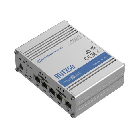 Teltonika RUTX50 | Profesjonalny przemysłowy router | 5G, Wi-Fi 5, Dual SIM, 5x RJ45 1000Mb/s Teltonika RUTX50 | Profesjonalny przemysłowy router | 5G, Wi-Fi 5, Dual SIM, 5x RJ45 1000Mb/s