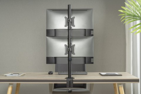 GEMBIRD BIURKOWE REGULOWANE RAMIĘ/UCHWYT NA 2 MONITORY 17-32, VESA 100X100MM, DO 9 KG GEMBIRD BIURKOWE REGULOWANE RAMIĘ/UCHWYT NA 2 MONITORY 17-32, VESA 100X100MM, DO 9 KG