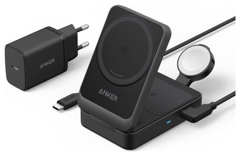 Ładowarka magnetyczna Anker MagGo 15W 3w1 czarna Ładowarka magnetyczna Anker MagGo 15W 3w1 czarna