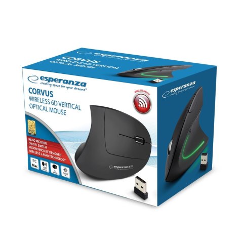 ESPERANZA MYSZ PIONOWA BEZPRZEWODOWA 2.4GHZ CORVUS EM133 ESPERANZA MYSZ PIONOWA BEZPRZEWODOWA 2.4GHZ CORVUS EM133