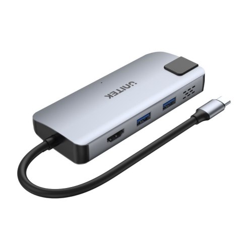 UNITEK HUB USB-C 2X USB-A,HDMI 2.0, RJ-45,PD 100W UNITEK HUB USB-C 2X USB-A,HDMI 2.0, RJ-45,PD 100W