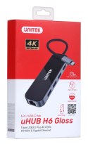 UNITEK HUB USB-C 3.1, RJ-45,3XUSB-A,HDMI,4K,PD100W