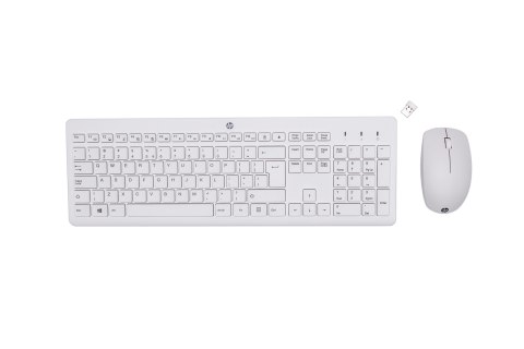 Zestaw klawiatura + mysz HP 230 Wireless Mouse and Keyboard Combo bezprzewodowe białe 3L1F0AA Zestaw klawiatura + mysz HP 230 Wireless Mouse and Keyboard Combo bezprzewodowe białe 3L1F0AA