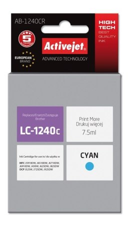 Activejet AB-1240CR Tusz (zamiennik Brother LC1240C/1220C; Premium; 7.5 ml; niebieski)