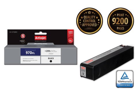 Activejet AH-970BRX Tusz (zamiennik HP 970XL CN625AE; Premium; 250 ml; czarny) Activejet AH-970BRX Tusz (zamiennik HP 970XL CN625AE; Premium; 250 ml; czarny)