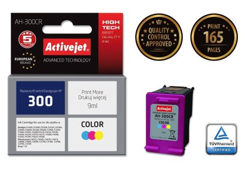 Activejet AH-300CR Tusz (zamiennik HP 300 CC643EE; Premium; 9 ml; kolor) Activejet AH-300CR Tusz (zamiennik HP 300 CC643EE; Premium; 9 ml; kolor)