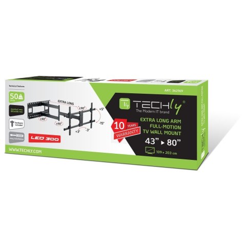 TECHLY DŁUGI UCHWYT ŚCIENNY TV LCD/LED 43-80 CALI TECHLY DŁUGI UCHWYT ŚCIENNY TV LCD/LED 43-80 CALI