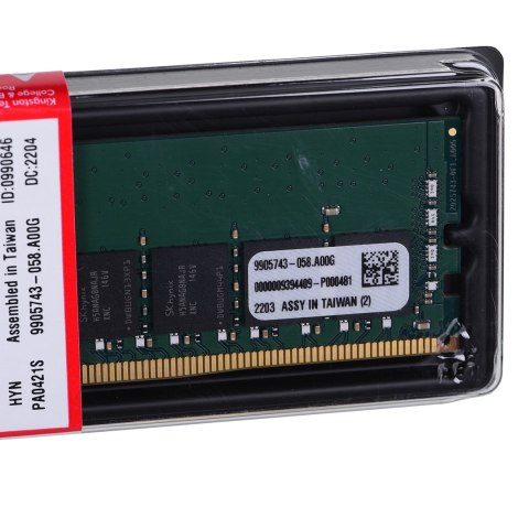 KINGSTON DDR4 16GB 3200MT/s CL22 DIMM 1Rx8 KINGSTON DDR4 16GB 3200MT/s CL22 DIMM 1Rx8