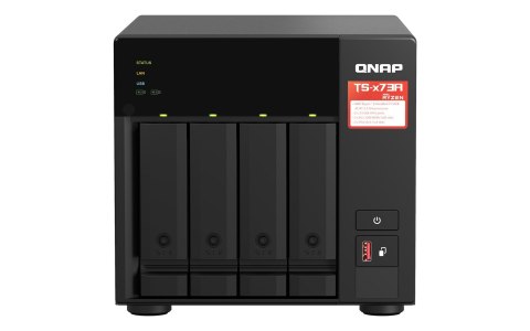 Qnap TS-473A-SW5T, Tower, 3.5" SATA, AMD Ryzen V1500B 4C/8T, 8GB DDR4 (Max. 64GB), 2 x 2.5GbE, optional 10GbE, Single PSU, 250W Qnap TS-473A-SW5T, Tower, 3.5" SATA, AMD Ryzen V1500B 4C/8T, 8GB DDR4 (Max. 64GB), 2 x 2.5GbE, optional 10GbE, Single PSU, 250W