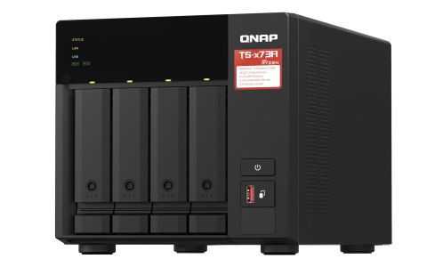 Qnap TS-473A-SW5T, Tower, 3.5" SATA, AMD Ryzen V1500B 4C/8T, 8GB DDR4 (Max. 64GB), 2 x 2.5GbE, optional 10GbE, Single PSU, 250W Qnap TS-473A-SW5T, Tower, 3.5" SATA, AMD Ryzen V1500B 4C/8T, 8GB DDR4 (Max. 64GB), 2 x 2.5GbE, optional 10GbE, Single PSU, 250W