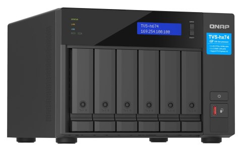 Qnap TVS-h674-i3-16G, Tower, 6 x 2.5"/3.5" SATA, Intel Core i3-12100 4C/8T, 16GB DDR4 SODIMM (Max. 128GB), 2 x 2.5GbE, Single PS Qnap TVS-h674-i3-16G, Tower, 6 x 2.5"/3.5" SATA, Intel Core i3-12100 4C/8T, 16GB DDR4 SODIMM (Max. 128GB), 2 x 2.5GbE, Single PS