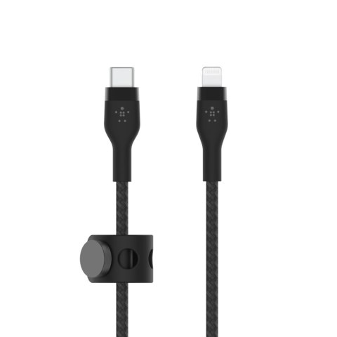 BELKIN KABEL USB-C TO LTG OPLOT SILICONE 1M BLACK BELKIN KABEL USB-C TO LTG OPLOT SILICONE 1M BLACK