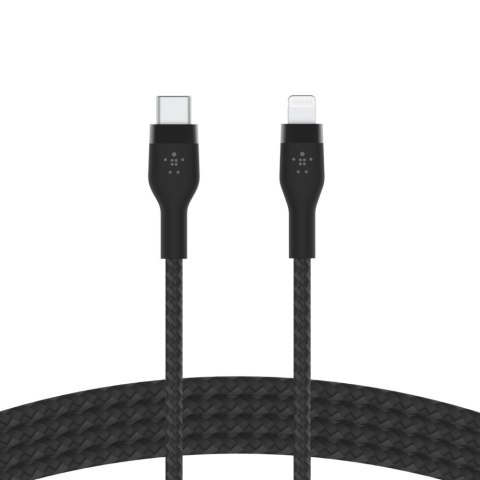 BELKIN KABEL USB-C TO LTG OPLOT SILICONE 1M BLACK BELKIN KABEL USB-C TO LTG OPLOT SILICONE 1M BLACK
