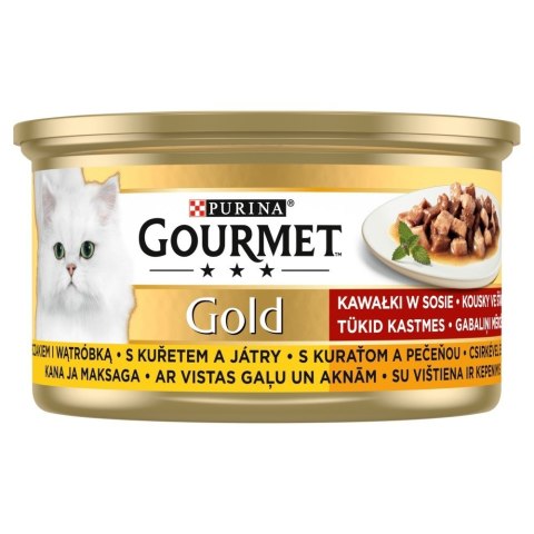 GOURMET GOLD Kurczak i wątróbka w sosie 85g GOURMET GOLD Kurczak i wątróbka w sosie 85g